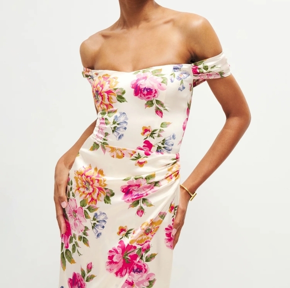 Reformation Genesis Silk Dress in Giverny size 4 NWT - Picture 6 of 14